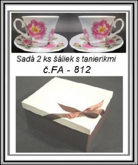 Sadá 2+2 ks šaliek s tanierikmi Fa-812-2