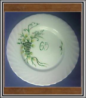 Výročný tanier veľký 65 - tka hrozno-kvet