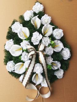 Slza s bielymi ružami a kalami 70 cm veľka (29) č 21