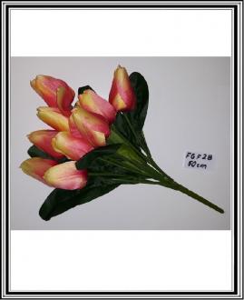 Kytica z tulipanov 50 cm 9 hláv č. FGF28 -žlto ružová