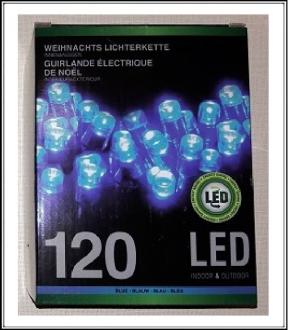 Svetelná reťaz 120 ks LED žiaroviek- modré